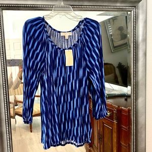 Michael Kors Blue Print Top NWT